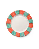 Pipa Orange/Acqua Dinner Plate Set-Of-Two