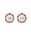 Pipa Acqua/Orange Dessert Plate Set-Of-Two