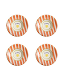 Loulou Orange Pasta Plates Set-Of-Four
